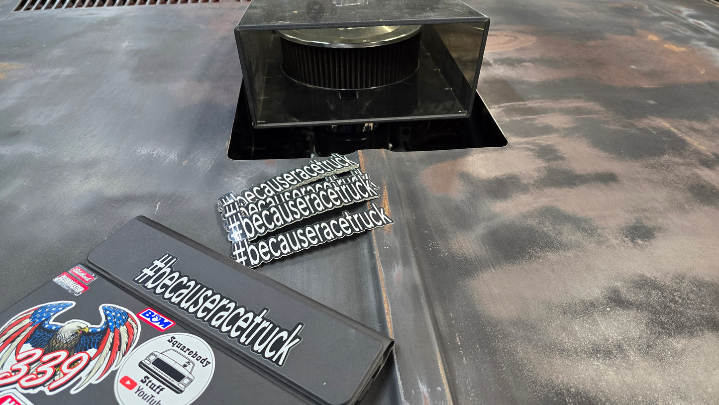 #becauseracetruck sticker