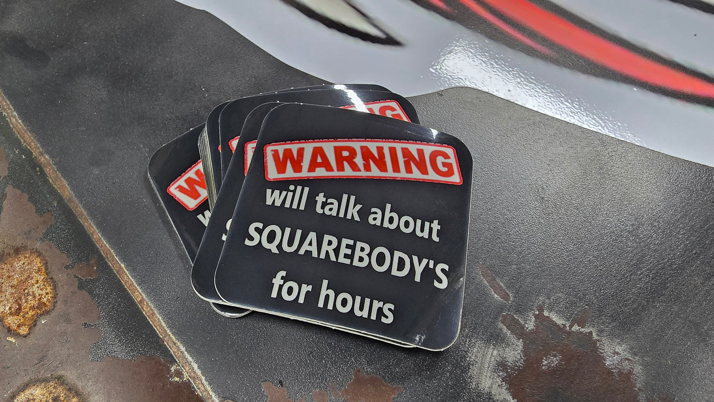 Warning sticker