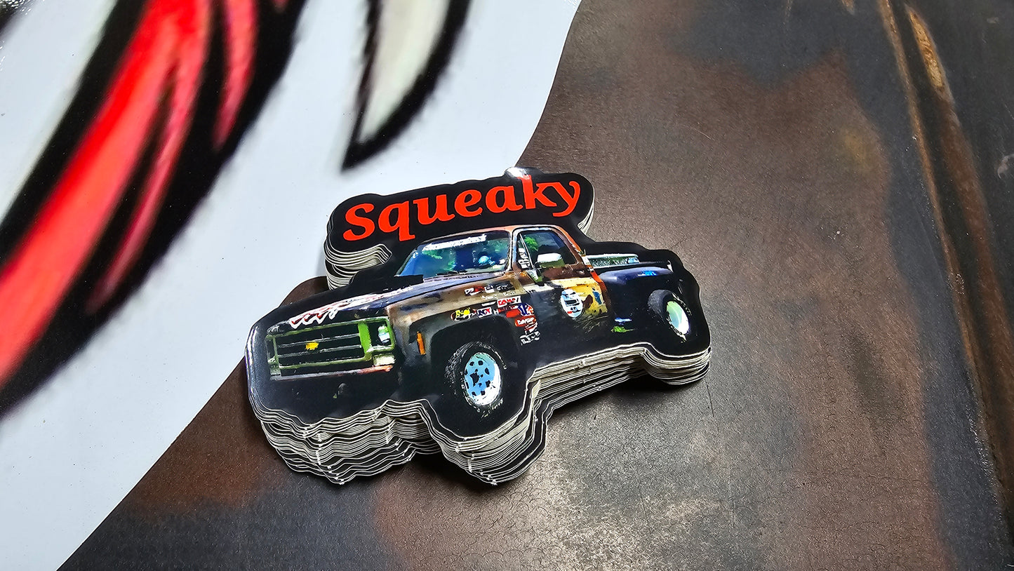 Squeaky sticker